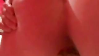 Tattooed girl pooping