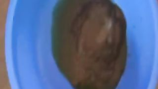 Squirting poop from her ass