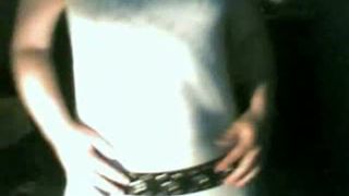 Hard turd in her white panties