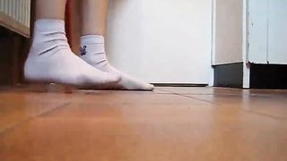 Doggy style position pooping