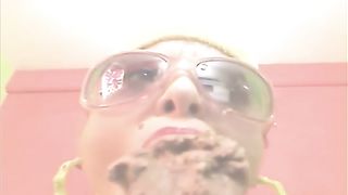 Eating a huge amount of scat