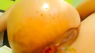Dirty scat girl on webcam