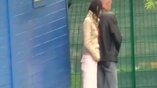 Drunk girl peeing in public