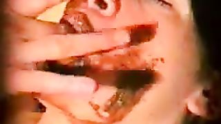 Shit smearing in the sauna