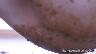 Shaved asshole in close up