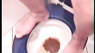 Shitting over the toilet