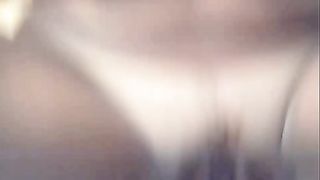 Fresh crap on her tits and pussy