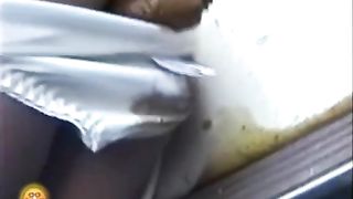 Asian girl pooping in public