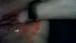 Fisting a bloody pussy hard