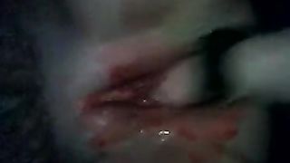 Fisting a bloody pussy hard