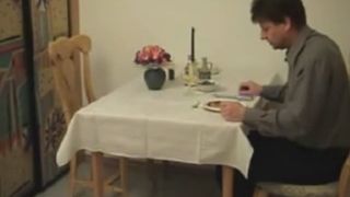 Long turd on his meal