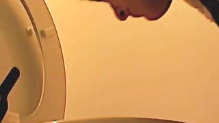 College girl puking hard