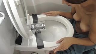 Drunk college girl puking