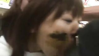 Scat porn in a supermarket