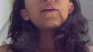 Sexy Girl Puking In the Toilet Bowl