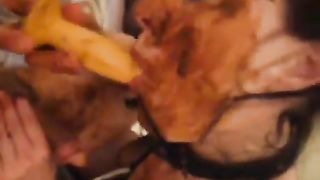 French scat amateur shitting enema