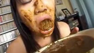 Asian girl forced to eat poop
