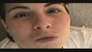 Student pooping on a homemade toilet