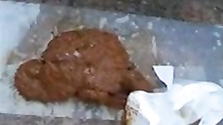 Sexy girl pooping on the roof