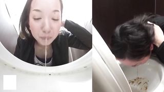 Public Toilet Girls Puking