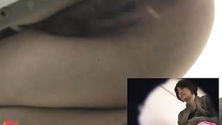 Japanese girl in public bathroom