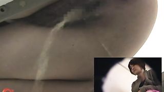 Japanese girl in public bathroom