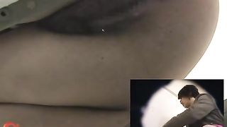 Japanese girl in public bathroom