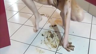 Shitting on her own face