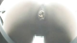 Hot ebony pooping