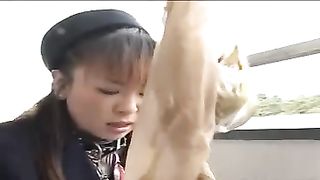 Dirty mess in white panties