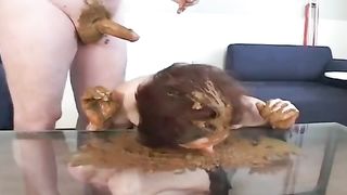 scat blowjob and eating her own poop