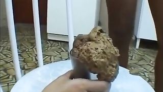 Creamy poop as ice cream