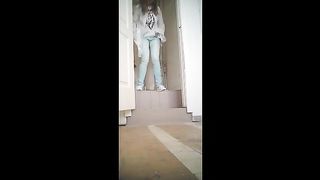 Hot student caught peeing