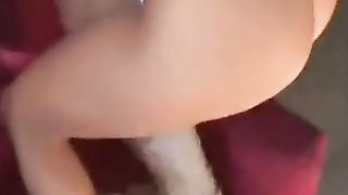 Blonde teen shitting on a plate