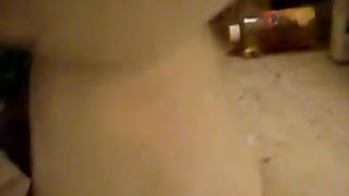 BBW woman shitting on a closet