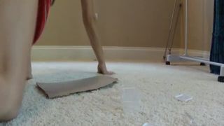 Hot teen saving poop