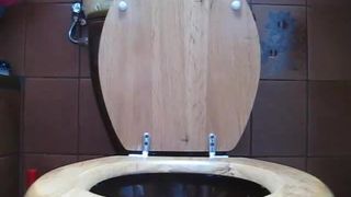 Beautiful teen shitting in reverse