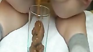 Perfect turd in a glass