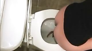 Same girl pooping indoor and outdoor