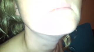 Blonde teen trying to eat poop