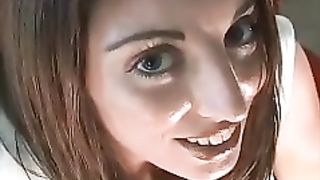 Tattooed brunette shitting on a plate