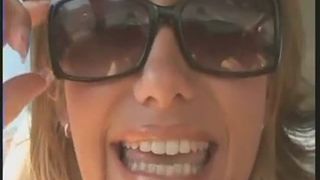 Sexy girl shitting outdoor