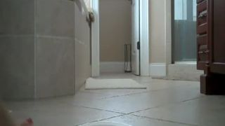 Sexy wife baking a cake with poop