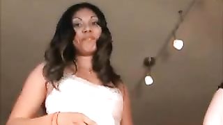 Two sexy girls pooping by turn