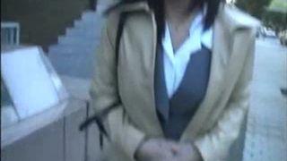 Panty poop accident with brunette secretary