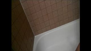 Beautiful college girl rubbing poop