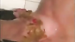 Black mistress feeding her male slave