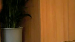 Shitting in a metallic bowl