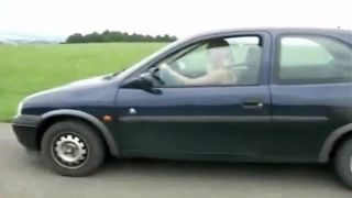 Pulled over her car to poop on the road