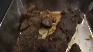 Asian woman smearing poop while sucking a fat cock